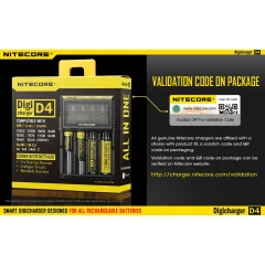 Nitecore Digi Charger D4  4 lü Pil Şarj Cihazı