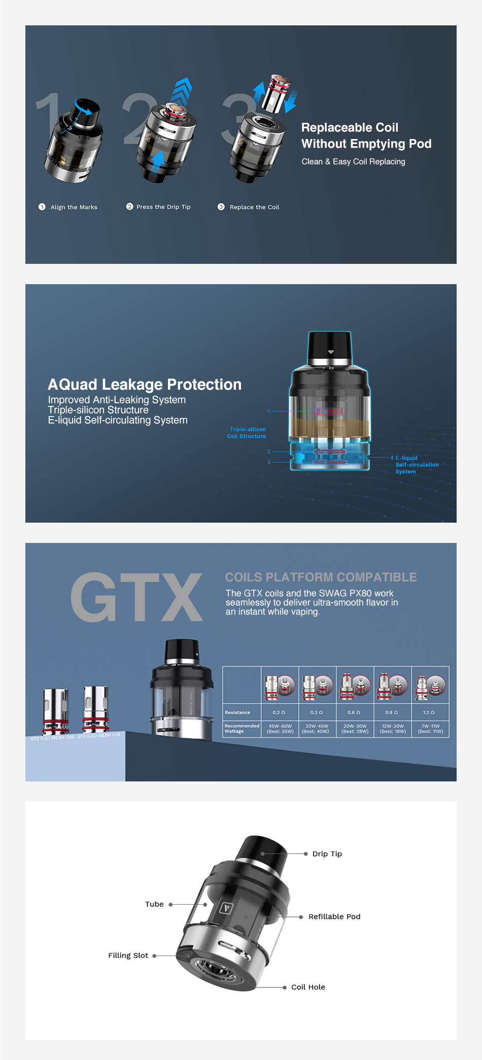 Vaporesso Swag Px80 Kartuş 2'li Paket 