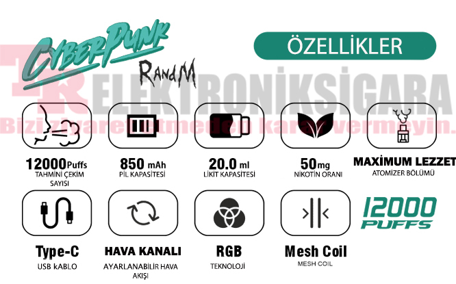 Saltica Cyberpunk 12000 Puff Bar 50mg Nikotin Blueberry Sour Raspberry