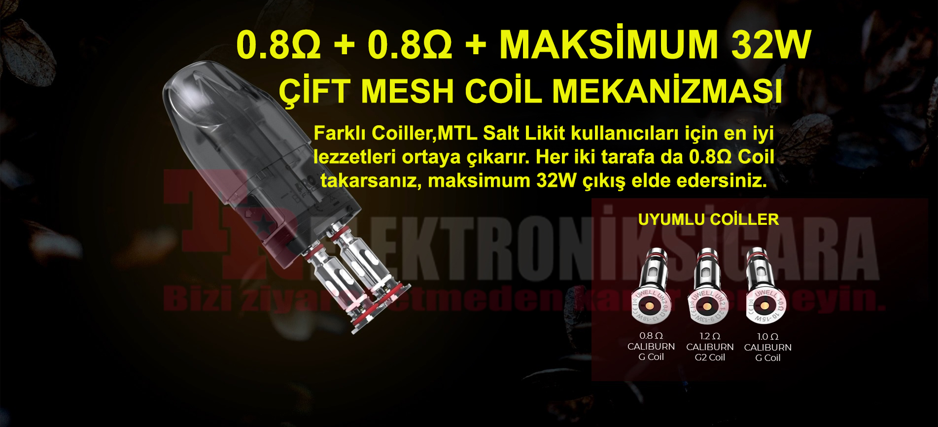 Uwell Caliburn Explorer 1000mAh Pod Mod Elektronik Sigara