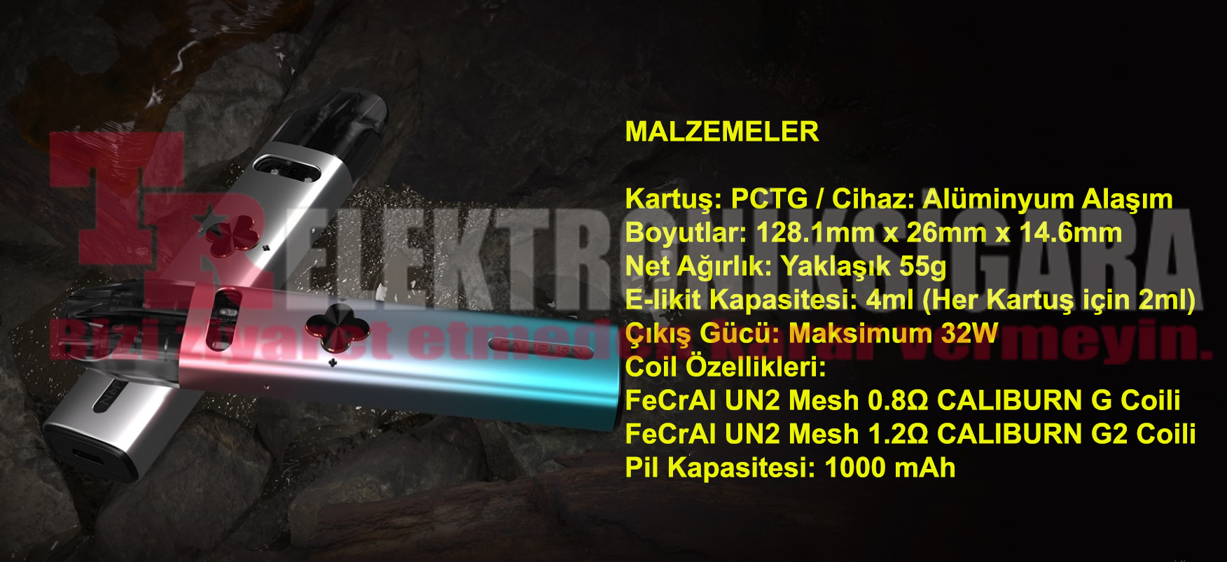 Uwell Caliburn Explorer 1000mAh Pod Mod Elektronik Sigara