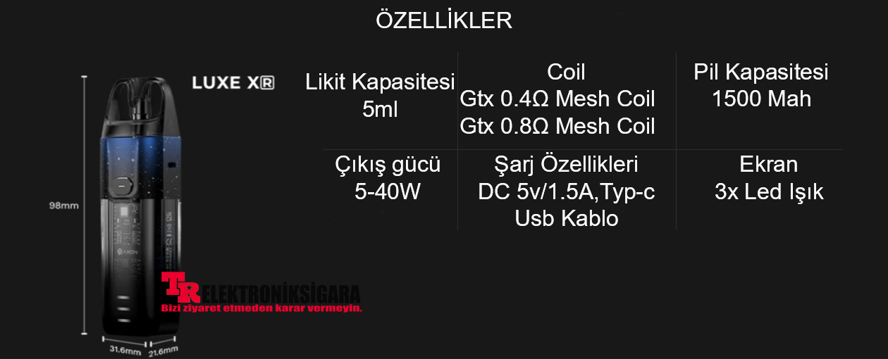 Vaporesso LUXE XR Pod Mod Elektronik Sigara