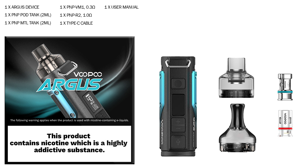 Voopoo Argus 40W Pod Mod  Elektronik Sigara