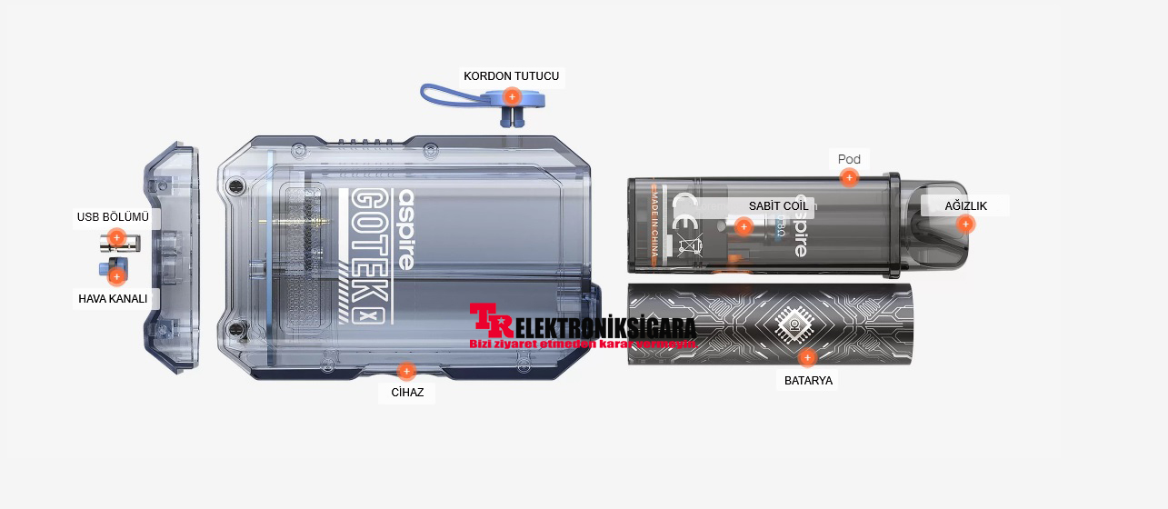 Aspire Gotek X Pod Mod 650mAh Elektronik Sigara