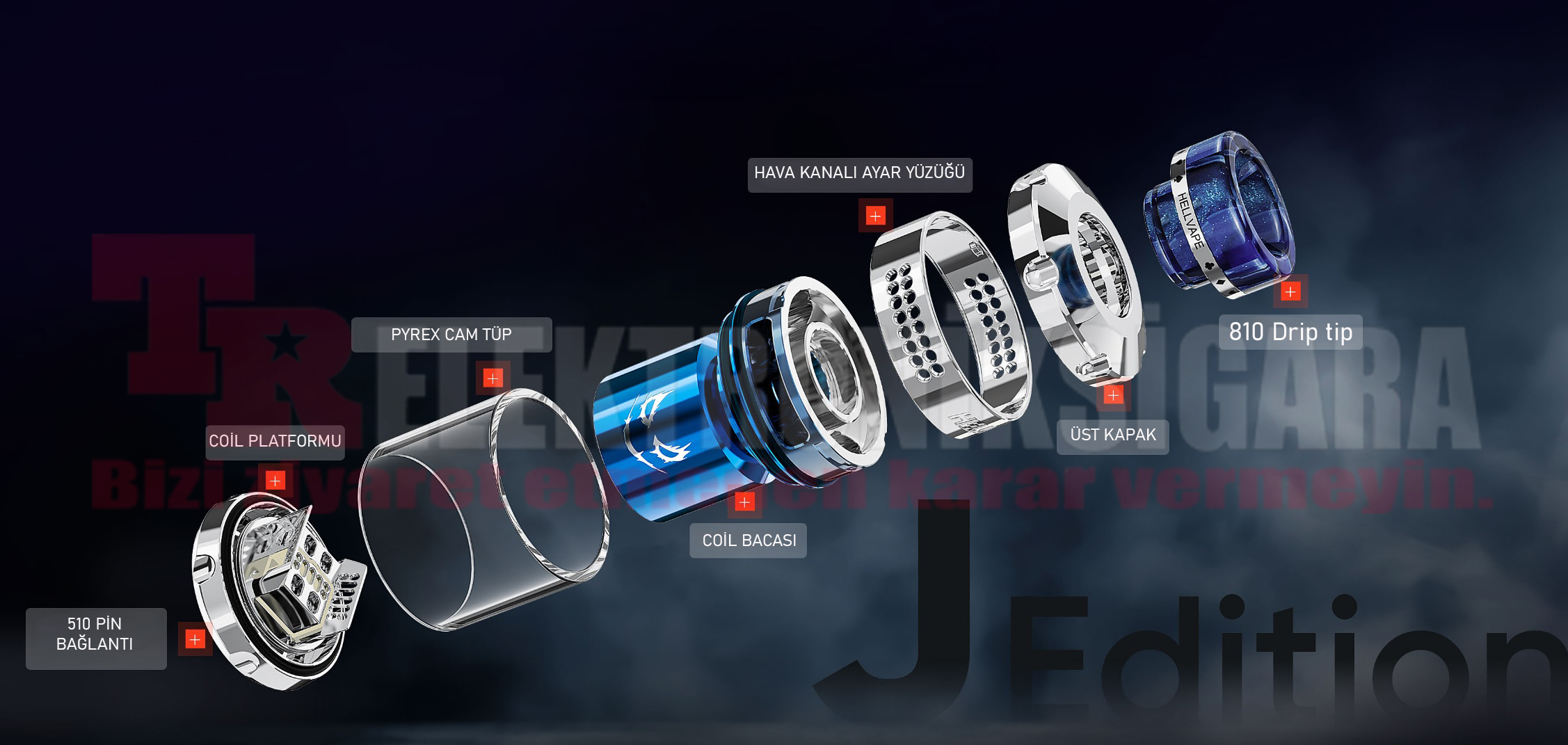 HellVape Dead Rabbit 3 J Edition RTA Tank Atomizer