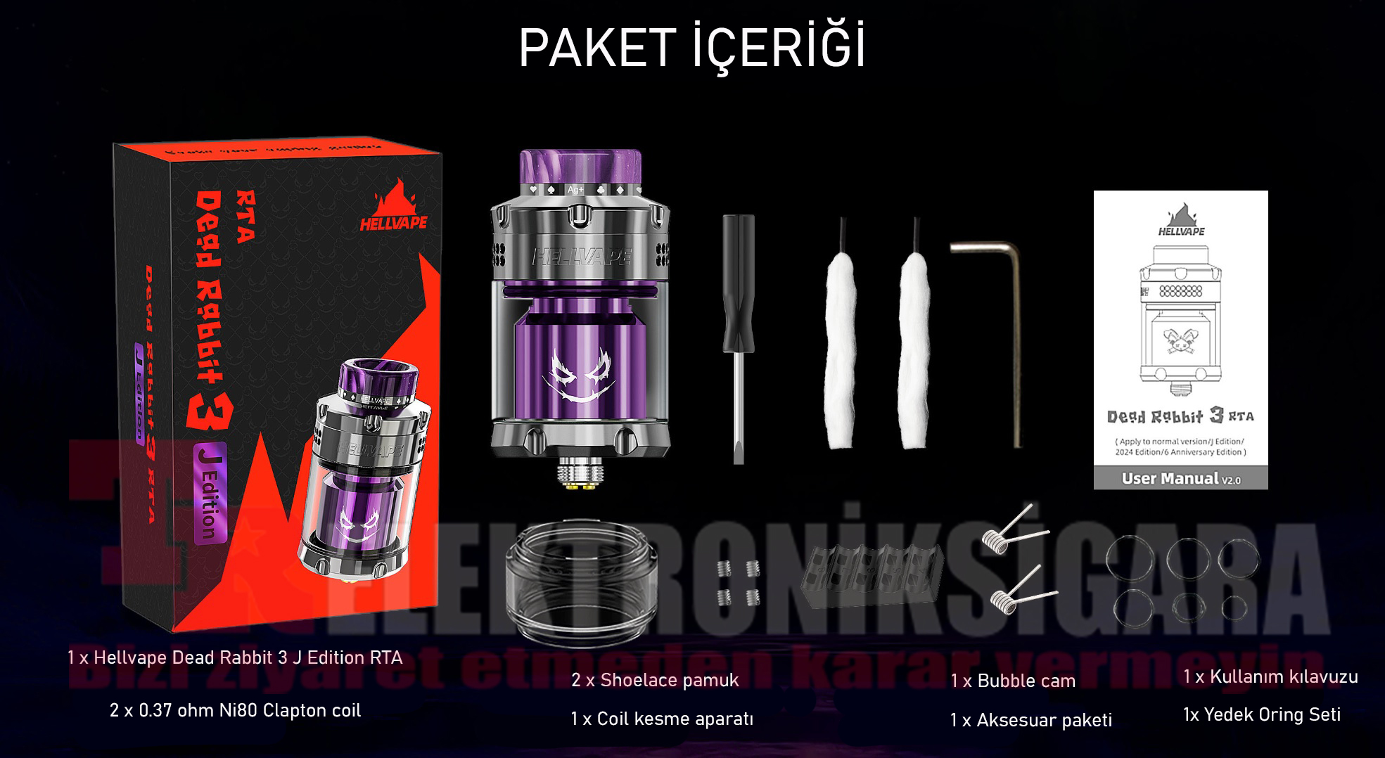 HellVape Dead Rabbit 3 J Edition RTA Tank Atomizer