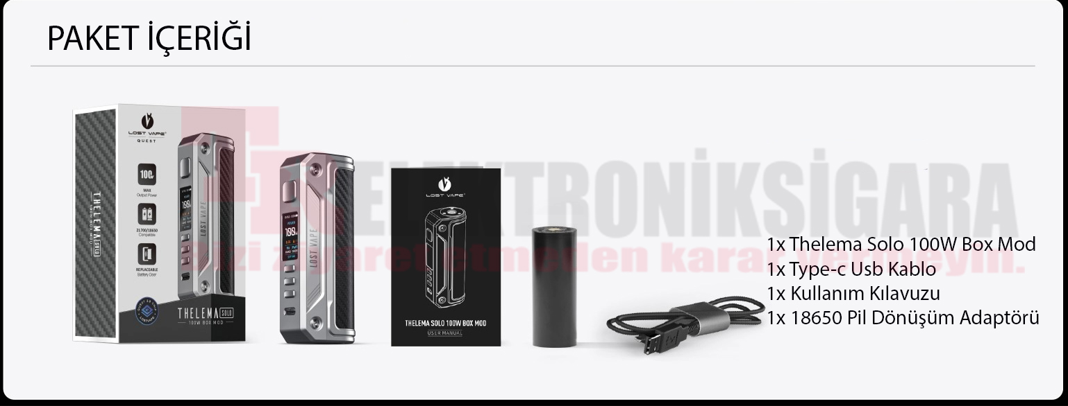 Lost Vape Thelema Solo 100W Box Mod