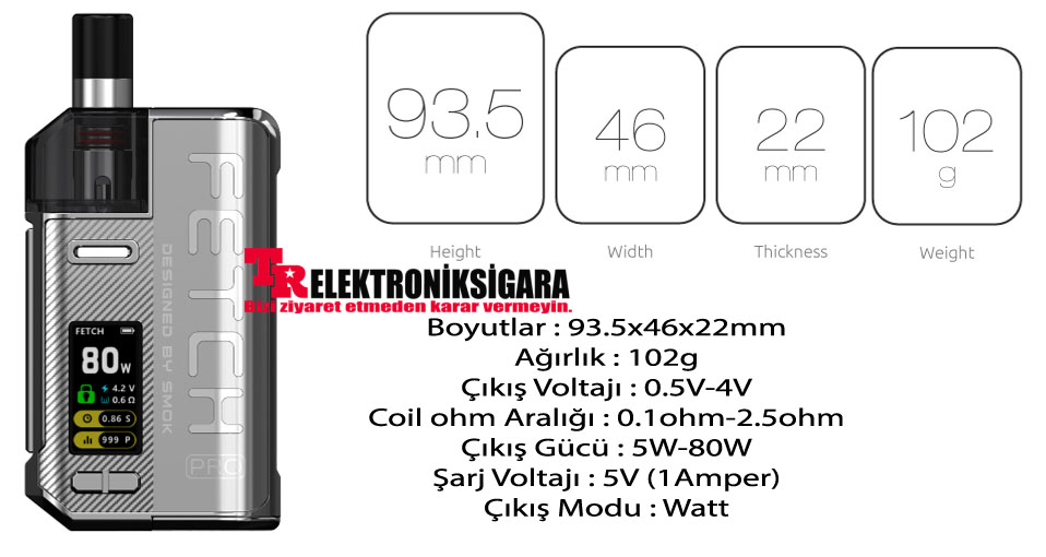 Smok Fetch Pro 80w Pod Mod Elektronik Sigara