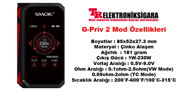 Smok G-Priv 2 Kit TFV8 X-Baby Tank 230W