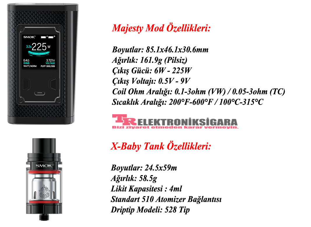Smok Majesty Kit X-Baby Tank 225W