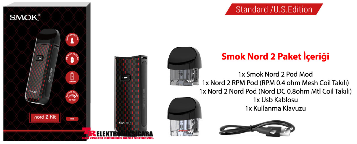 Smok Nord 2 40W Pod Mod Elektronik Sigara 4.5ML