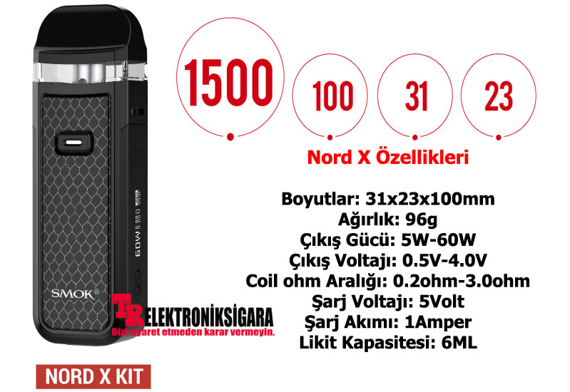Smok Nord X 60W Pod Mod Elektronik Sigara