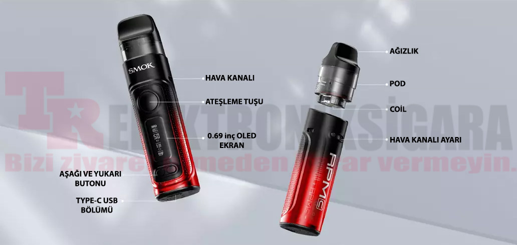 SMOK RPM C Pod Kit 50W Elektronik Sigara 1650mAh