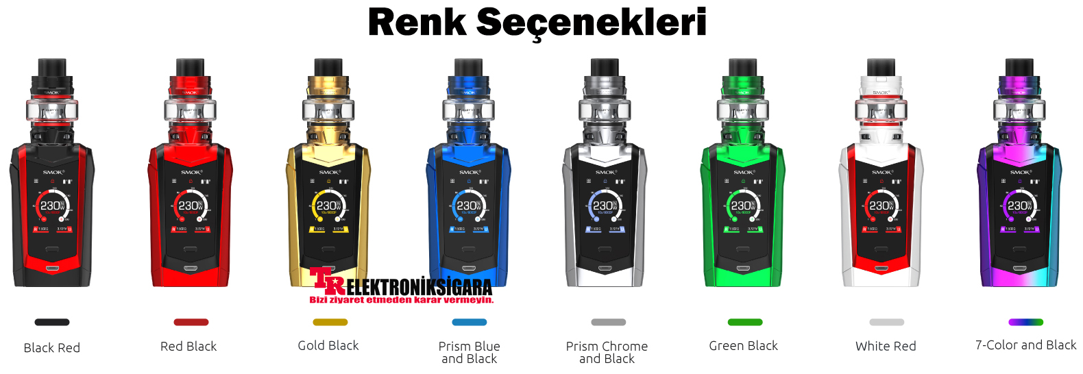 Smok Species V2 230W Kit TFV8 Baby V2 Tank Elektronik Sigara