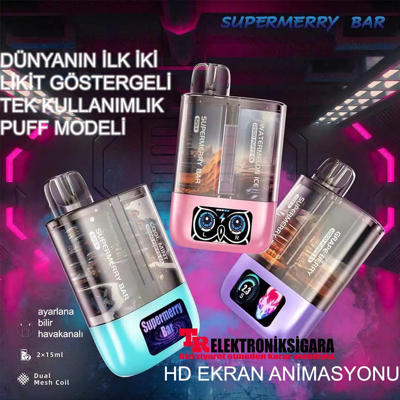 Super Merry 25.000 Puff Bar %5 Nikotin Cool Mint