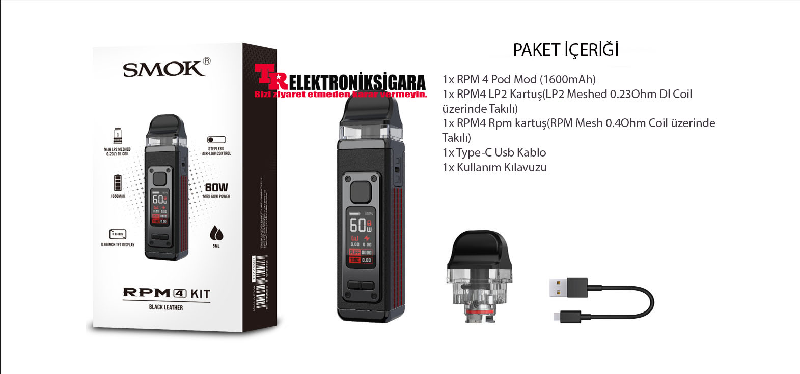 Smok RPM 4 Pod Mod 60W Elektronik Sigara