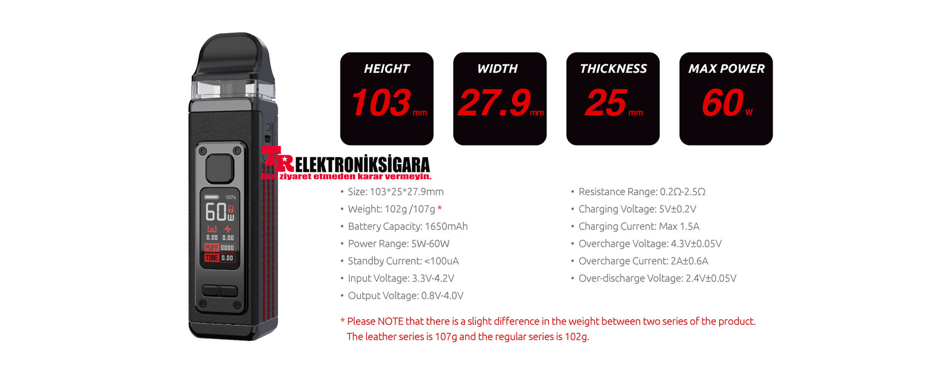 Smok RPM 4 Pod Mod 60W Elektronik Sigara