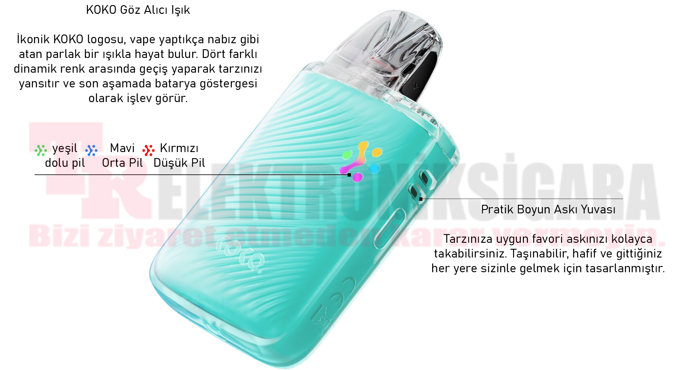 Uwell Caliburn G5 Lite Koko Pod Mod Elektronik Sigara