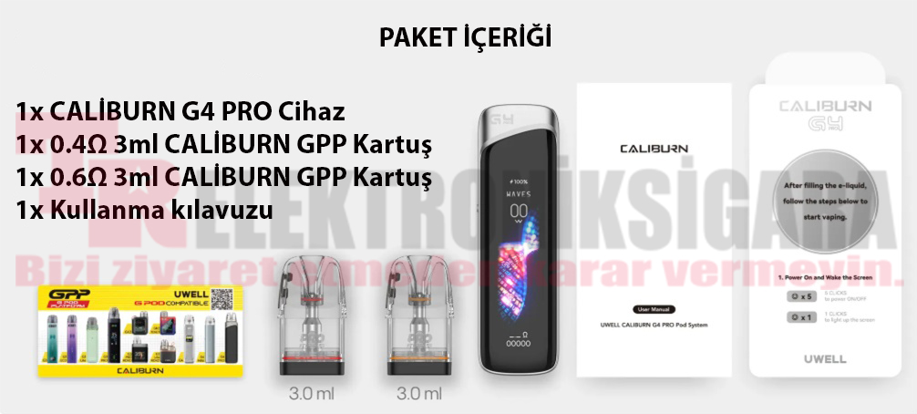 Uwell Caliburn G4 Pro Pod Mod Elektronik Sigara