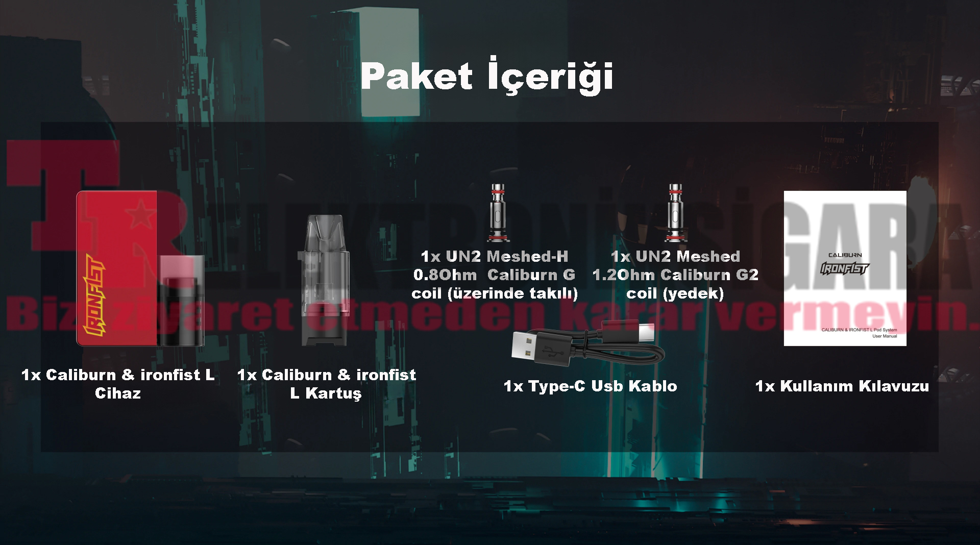 Uwell Caliburn İronFist L Pod Sistem Elektronik Sigara