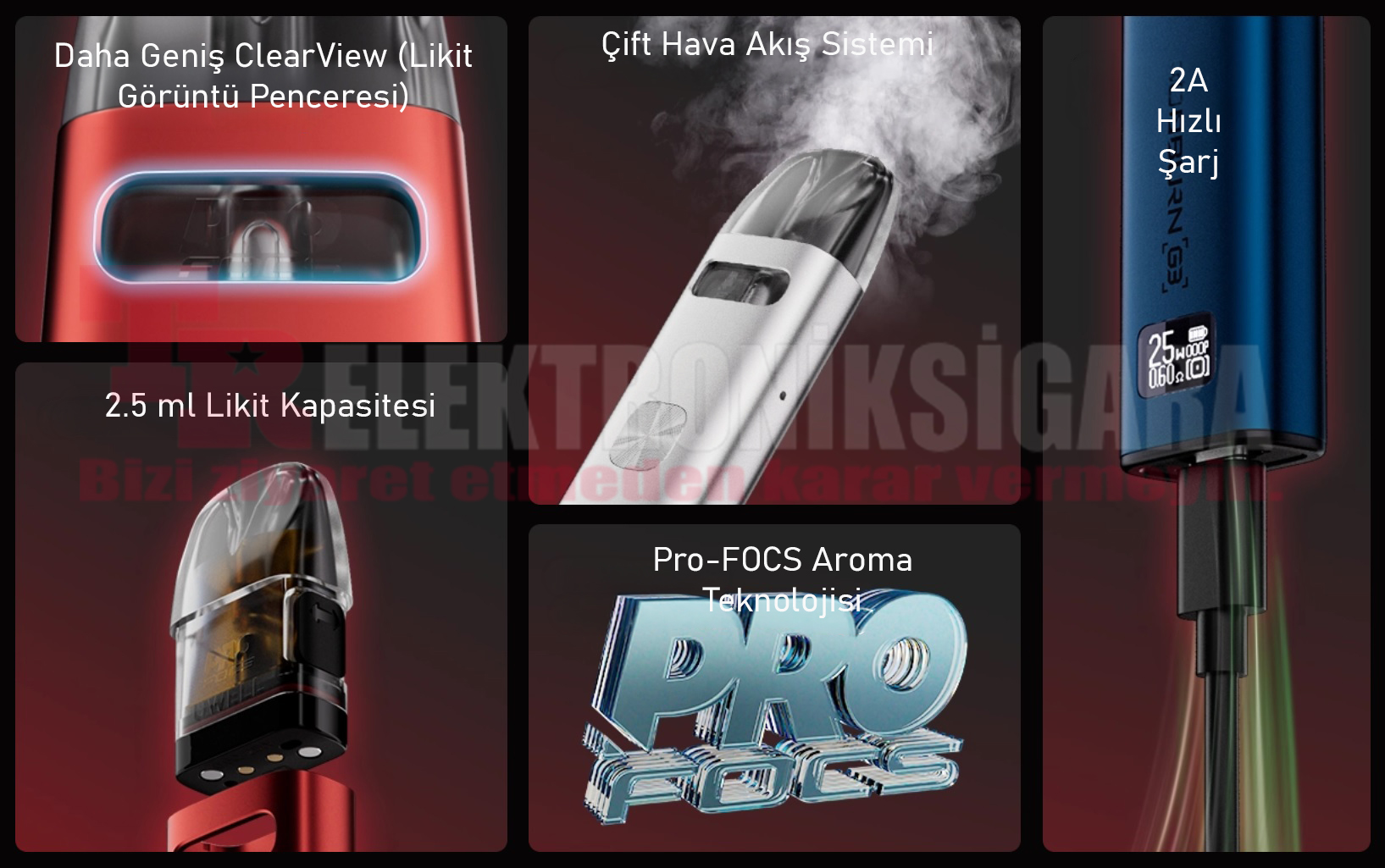 Uwell Caliburn G3 25W Pod Mod Elektronik Sigara