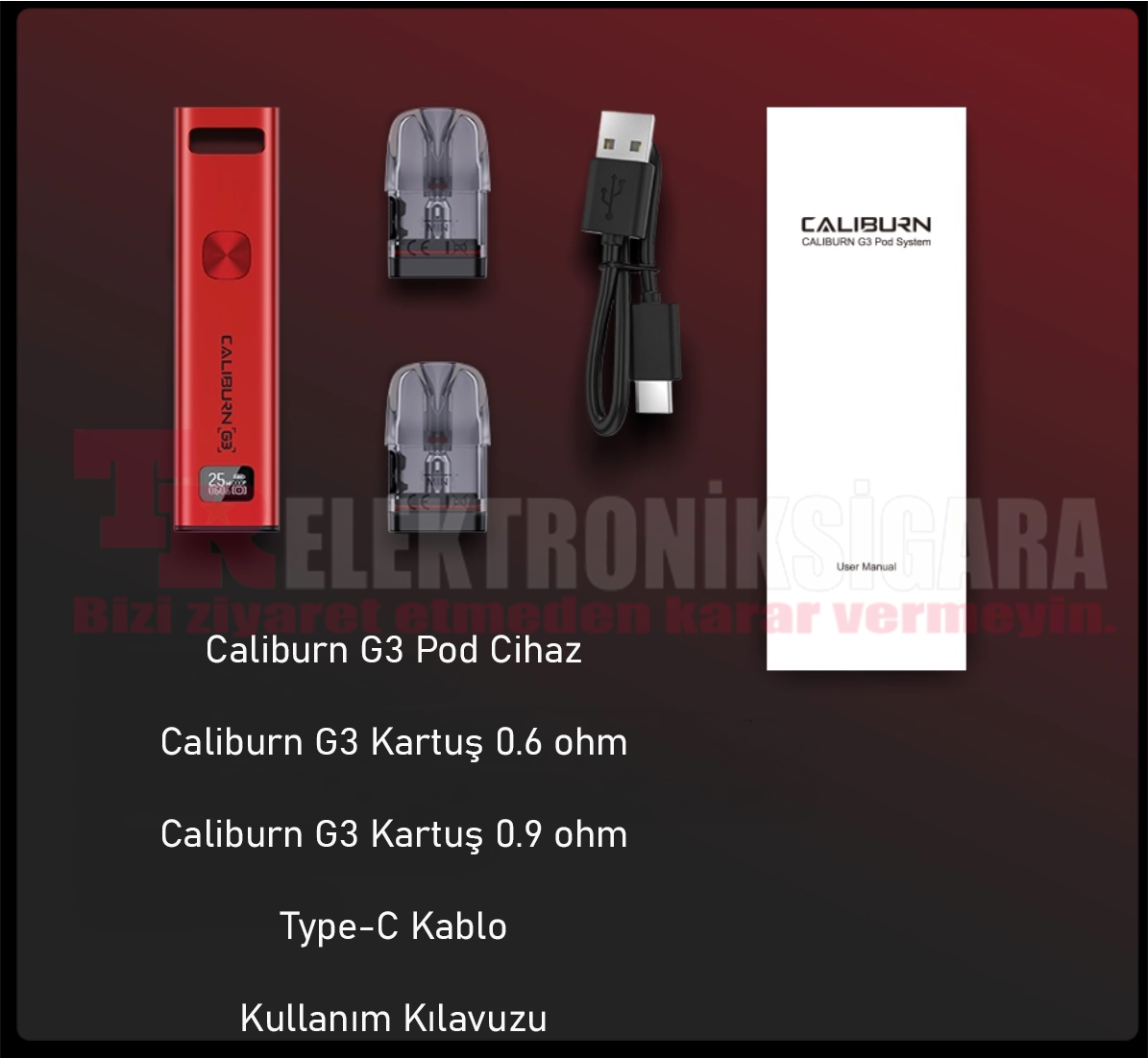 Uwell Caliburn G3 25W Pod Mod Elektronik Sigara
