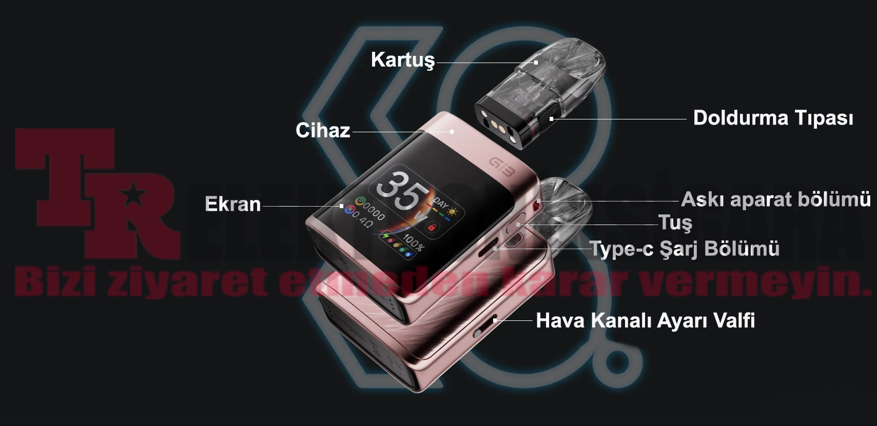 Uwell Caliburn G3 Pro KoKo Pod Mod Elektronik Sigara