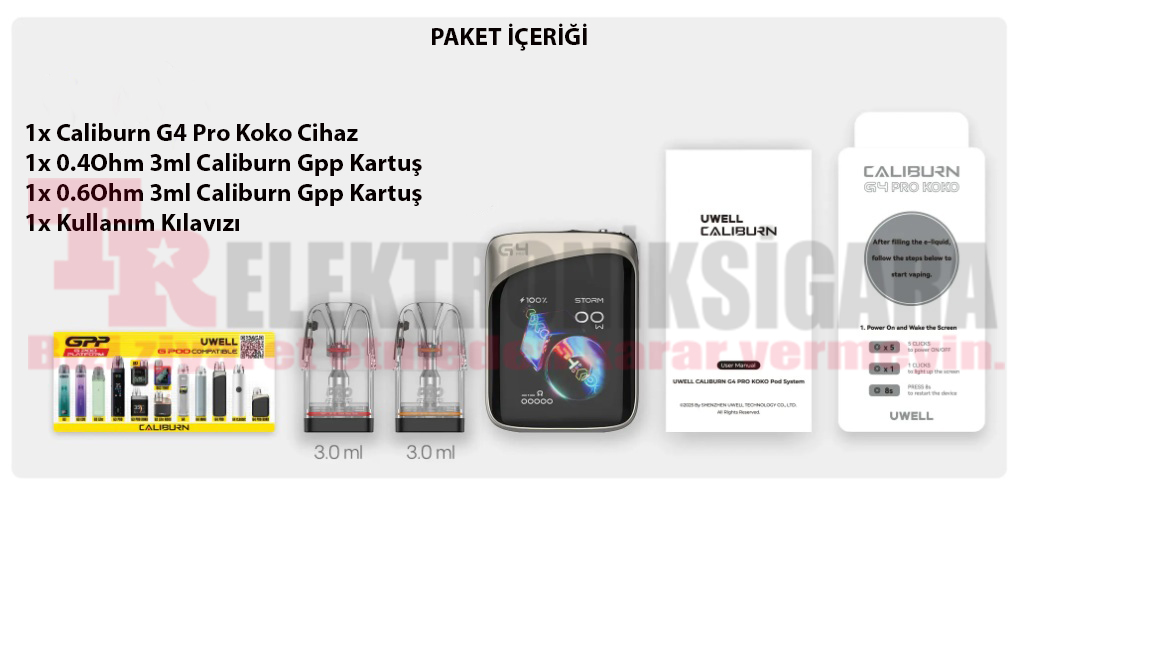 Uwell Caliburn G4 Pro Koko Pod Mod Elektronik Sigara