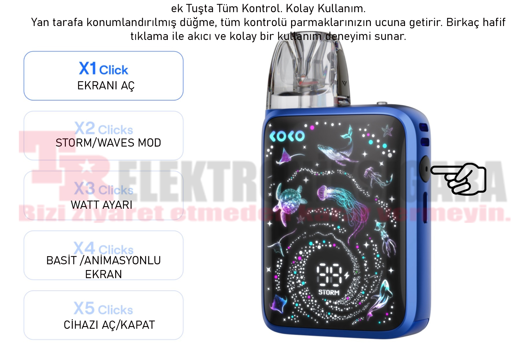 Uwell Caliburn G5 Koko 35W Pod Mod Elektronik Sigara