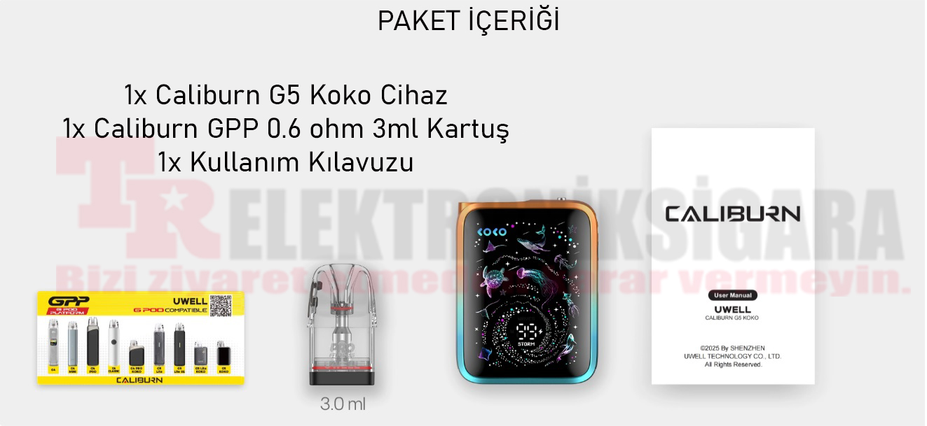 Uwell Caliburn G5 Koko 35W Pod Mod Elektronik Sigara