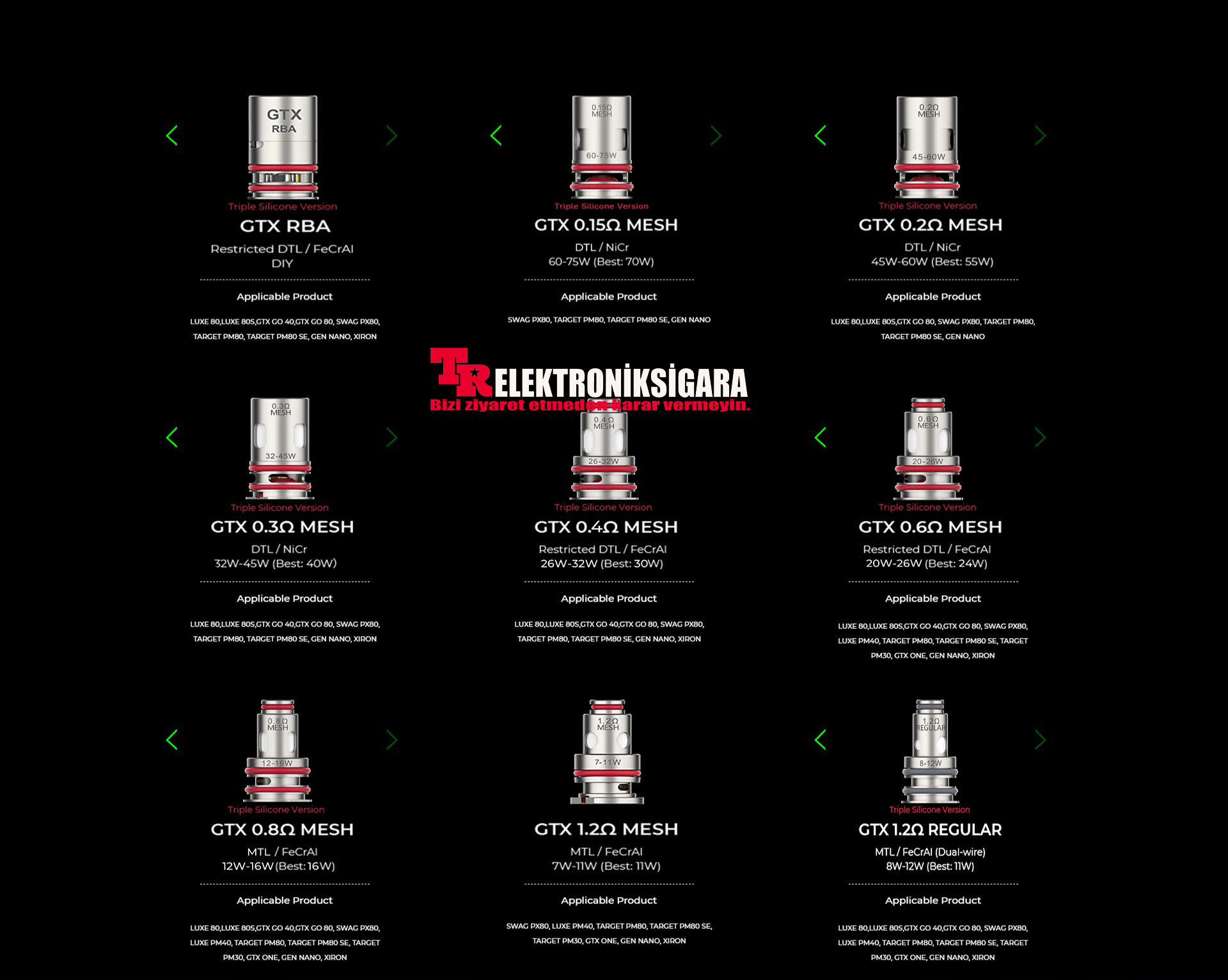 Vaporesso GTX Coil 5'li Paket (PM80-GTX One)