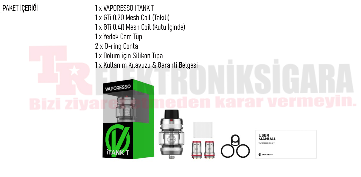Vaporesso İTank T Atomizer 6ML