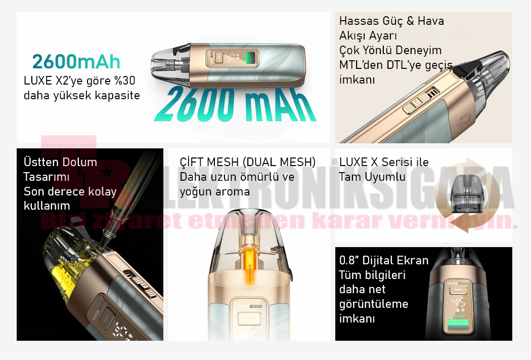 Vaporesso LUXE X3 Pod Mod 45W Elektronik Sigara