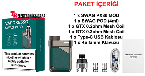 Vaporesso Swag PX80 Pod Mod Elektronik Sigara