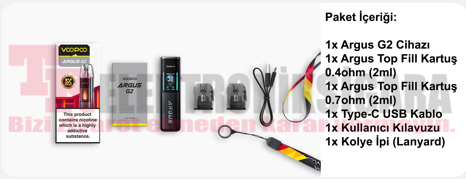 Voopoo Argus G2 Pod Kit 30W Elektronik Sigara