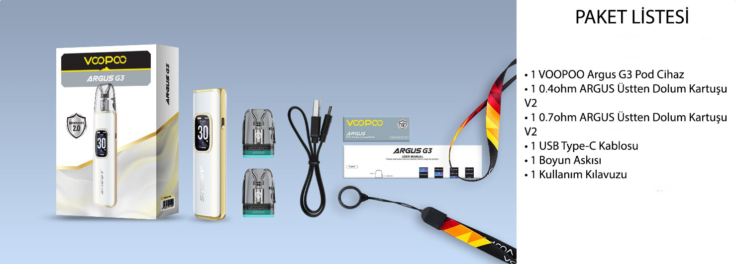 Voopoo Argus G3 Pod Kit 30W Elektronik Sigara
