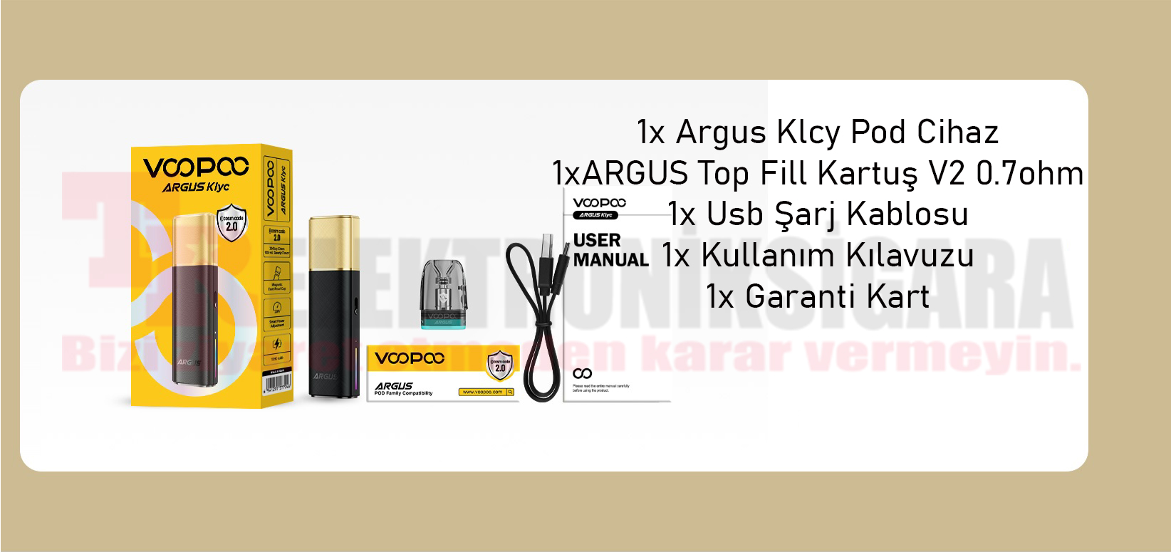Voopoo Argus Klcy Pod Mod 30W Elektronik Sigara