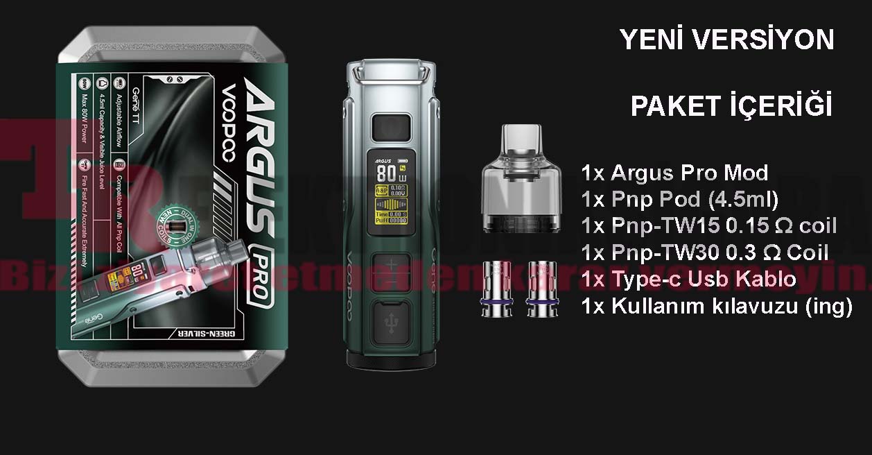 Voopoo Argus Pro 80W Pod Kit 3000mAh Elektronik Sigara