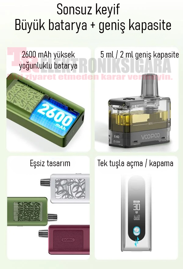 Voopoo Doric Go Kit 30W Pod Mod Elektronik Sigara