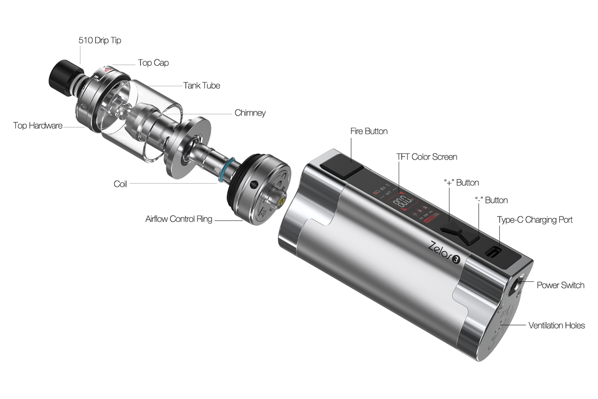 Aspire Zelos 3 80W MTL Nautilus 3 Kit